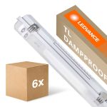 Multipack 6x Ledvance LED Waterproof Batten Damp Proof Housing Performance | Suitable for 2x150cm LED Tube